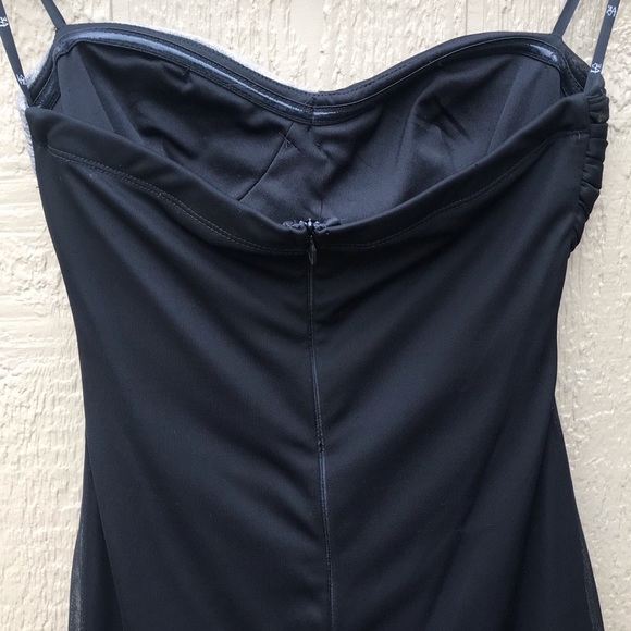 LOVE Tease Silver Black Strapless Evening Dress 3 - Picture 6 of 8